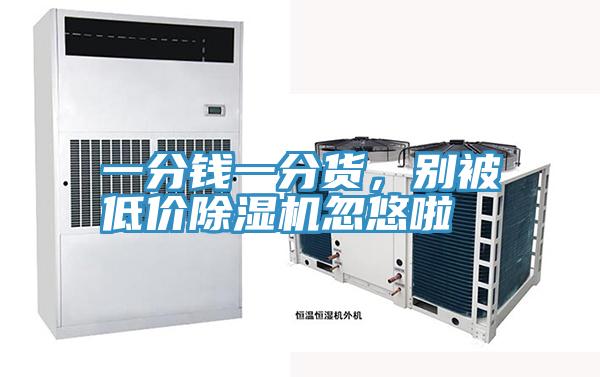 一分錢一分貨,別被低價除濕機忽悠啦
