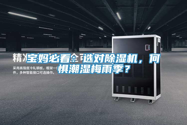 寶媽必看:選對除濕機,何懼潮濕梅雨季?