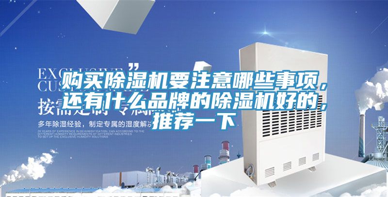 購買除濕機要注意哪些事項，還有什么品牌的除濕機好的，推薦一下